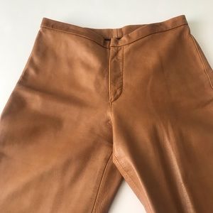 Camel 100% leather pants